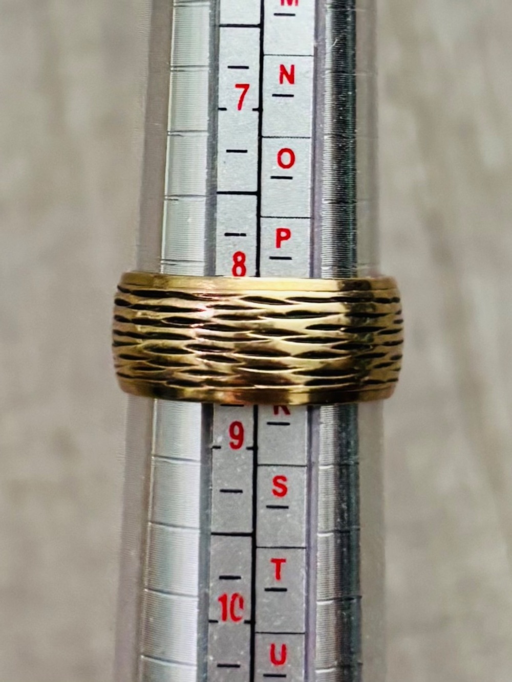 Wide English Hallmark 375 9ct Gold Band